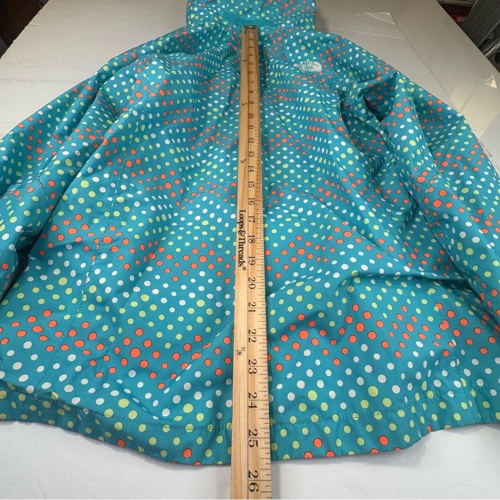 The North Face Ski Jacket Girl Size XL (18) Blue Activewear Snowing Rain Hoodie
